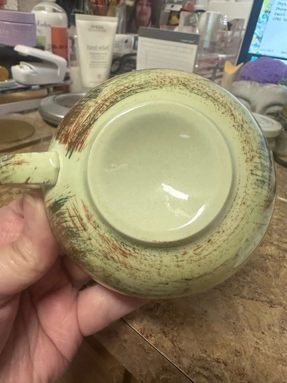 Vernon Ware Raffia Flat Cup & Saucer - Poppytrail